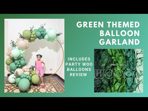 Green themed balloon garland  party woo balloons honest review 