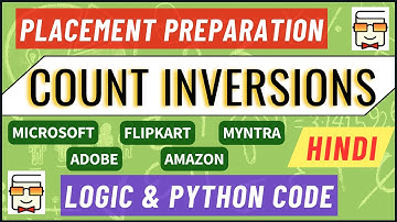Count Inversions in Array | Data Structure & Algorithms | Placements | Coding Interview (Question 8)
