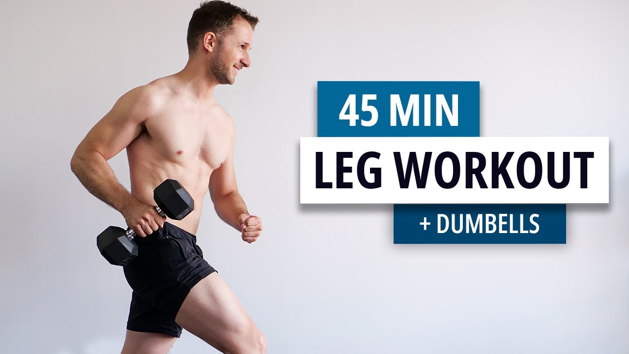 45 Minute DUMBBELL LEG WORKOUT Follow Along At Home [CARDIO X POWER 2 ...