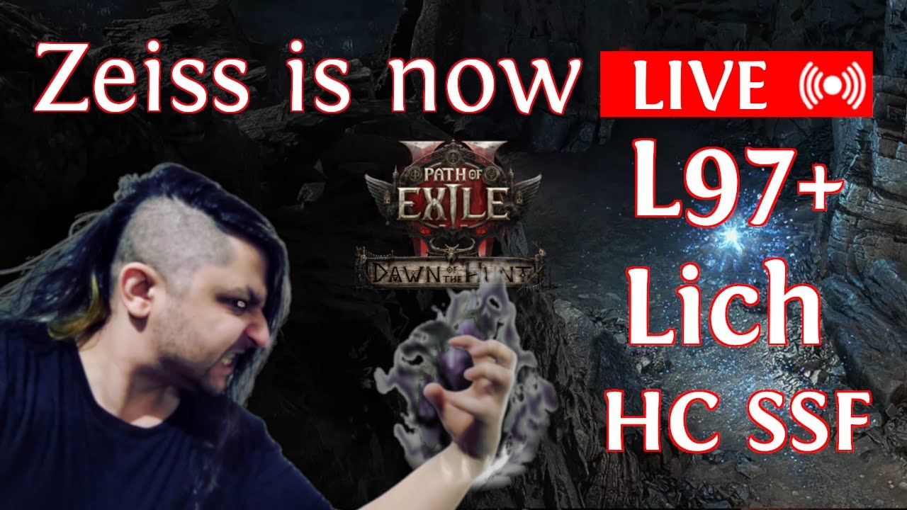 [HC SSF] L97+ Chaos DoT Lich Go VWUUP! VWUUP! 🔴LIVE PoE 2 Dawn of the ...