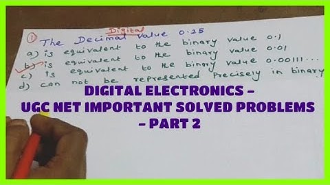 Digital Electronics | NTA NET Important Solved Problems | NTA NET CS | TNSET | PG TRB CS | In Tamil