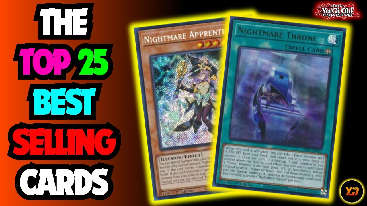 THE TOP 25 BEST SELLING YUGIOH CARDS! YouTube