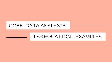 Least squares regression lines