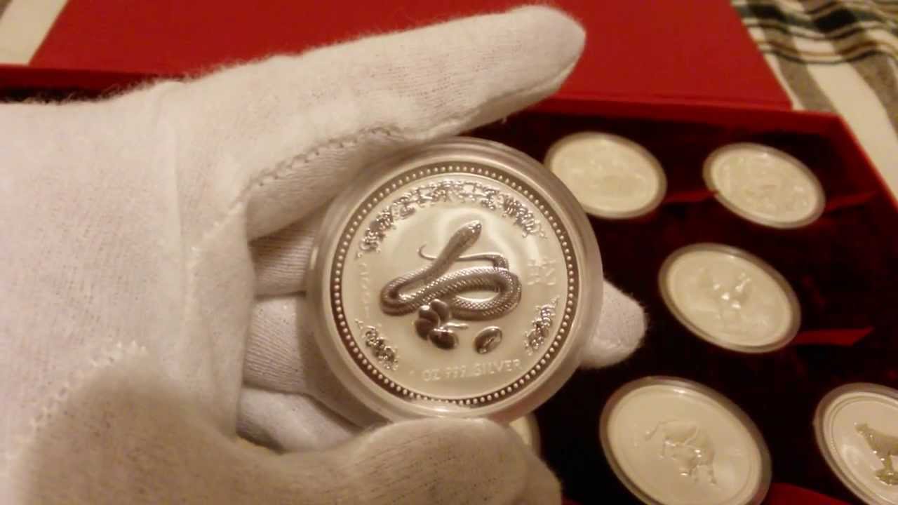Silver Lunar Series I - complete set of 12 coins 