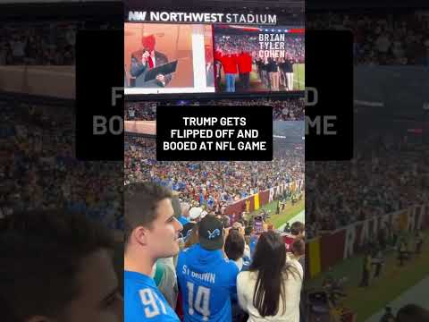 TRUMP GETS FLIPPED OFF AND BOOED AT NFL GAME