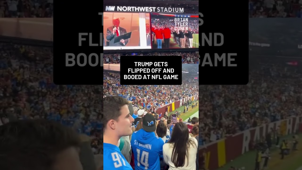 TRUMP GETS FLIPPED OFF AND BOOED AT NFL GAME