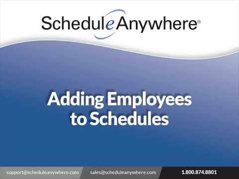 Adding Employees to Schedules