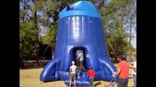 Inflatable Parachute Rocket for hire.flv