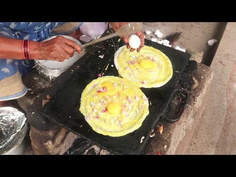 3 LAYER EGG DOSA | Amazing Egg Dosa Making by Hard Working Old Lady | Double Egg Dosa | Mangayyam | Street Food Zone
