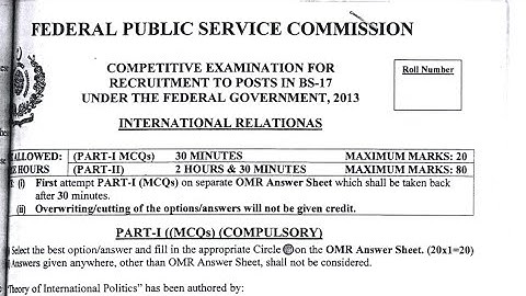 CSS PAST PAPERS - 2013 - INTERNATIONAL RELATIONS | IR | OPTIONALLY SUBJECT  (GROUP 1)
