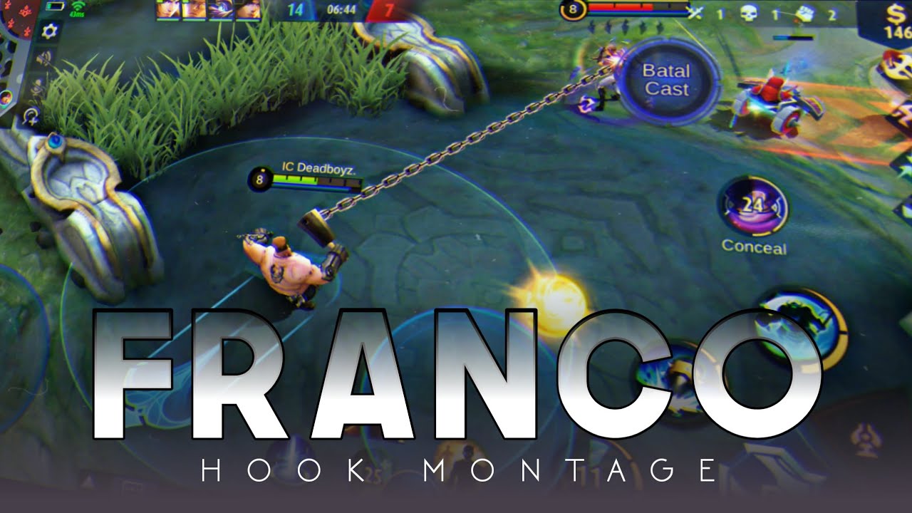 FRANCO HOOK MONTAGE #4 | Powerful Long Hook Franco | Mobile Legends