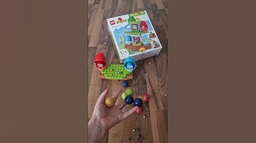 Lego Duplo Tree Fun 🌳 Throwing Colorful Beads – ASMR Style #asmr #lego #satisfying