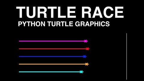 Python Turtle Graphics Tutorial - TURTLE RACE - Part 1
