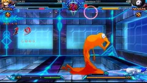 BlazBlue Chrono Phantasma Arakune Vs Noel
