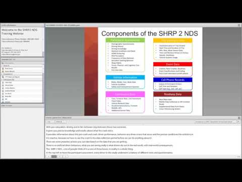 Webinar:  Introduction to SHRP2 Naturalistic Driving Study Data and Management
