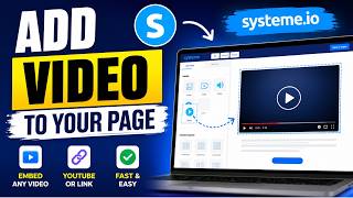How to Add a Video to a Page in systeme.io | Add a Video to a Page in systeme.io