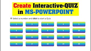 How to create INTERACTIVE QUIZ using hyperlinks in MS powerpoint screenshot 2