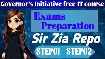 Exams preparation Quarter 1 | Sir Zia repo| Step01 & Step02