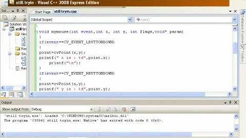 Mouse callback in OpenCV