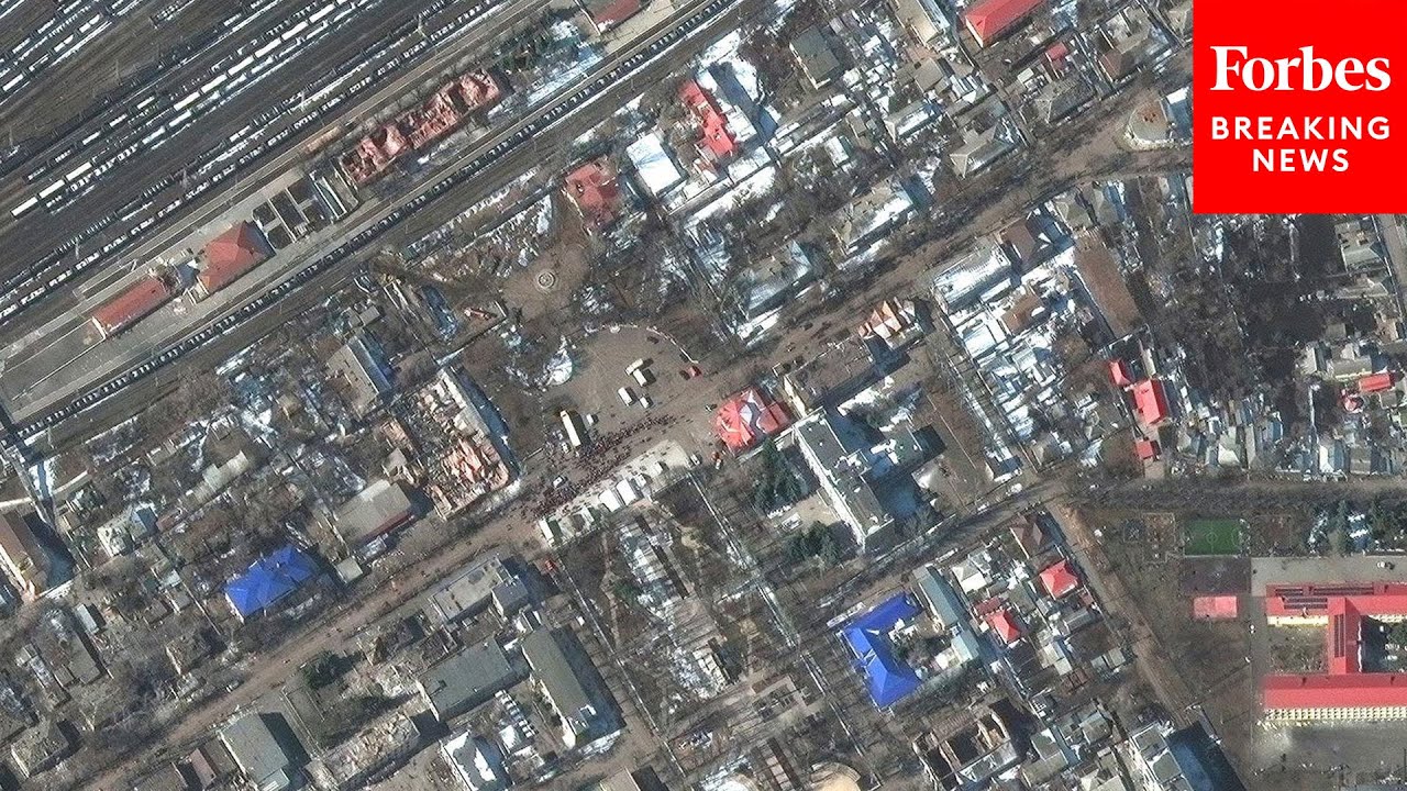 Satellite images show airfield damage in eastern Ukraine