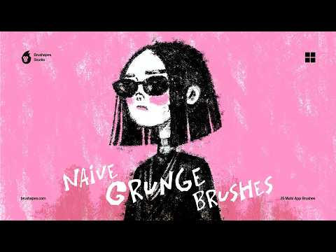 Naive Grunge Procreate Brushes, a Brush Add-On by brushapes.com (Thumbnail 10 of 11)