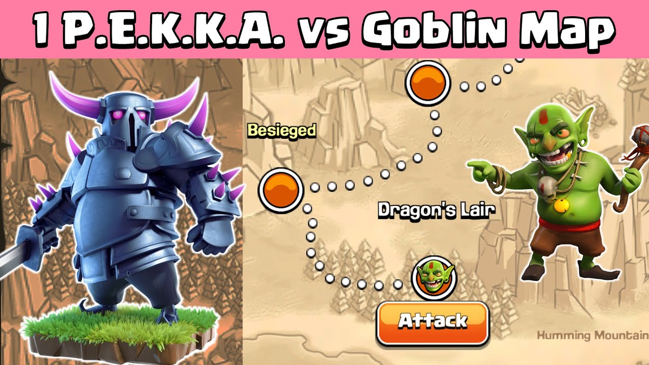 One PEKKA VS Goblin Maps | Clash of Clans