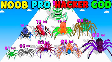 Spider Evolution 3D in NOOB vs PRO vs HACKER vs GOD