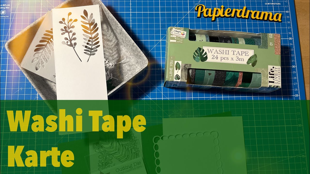 Washi Tape Projekt Nr. 3: coole, einfache Karte mit Tape vom Action basteln / ich bin entzückt