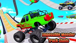 Impossible Monster Truck Stuns | Permainan Mobil Melewati Rintangan | Android Games screenshot 3