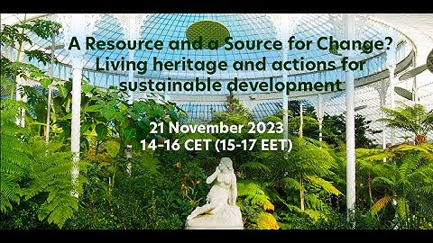Webinar: Living Heritage and Sustainable Development (Nov 2023)