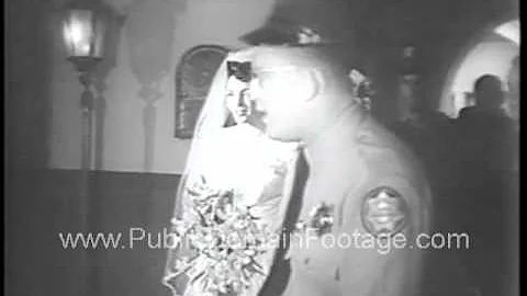 Actress Susan Ball marries actor Dick Long newsree...