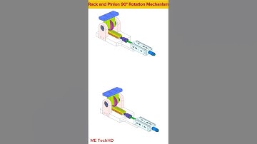 Rack and Pinion 90° Rotation Mechanism #design #machine #solidwork #cnc #cad