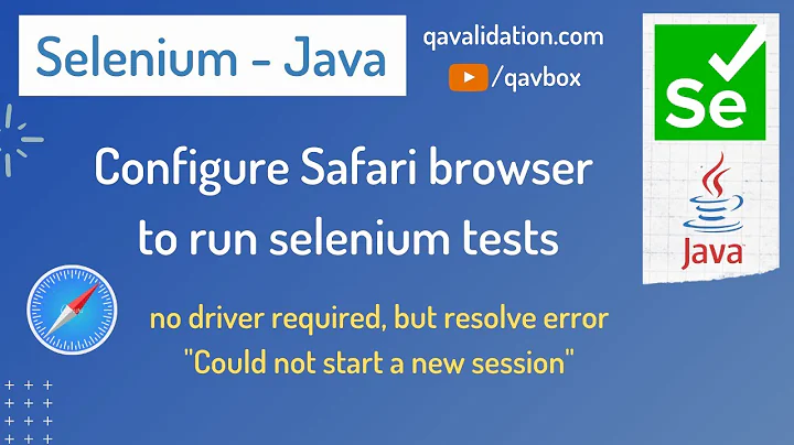 Configure Safari browser to run selenium tests