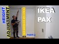 IKEA PAX Wardrobe Sliding doors height adjustment PART:2