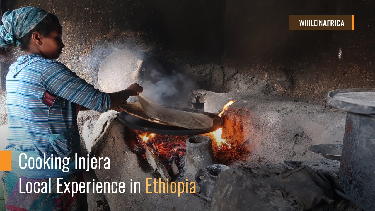 Injra Injera Ethiopia Flatbread Making - YouTube