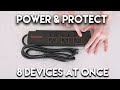 Power and protect your devices  echogear 8 outlet surge protector power strip