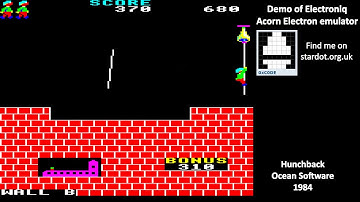 Hunchback on Electroniq (Acorn Electron emulator)