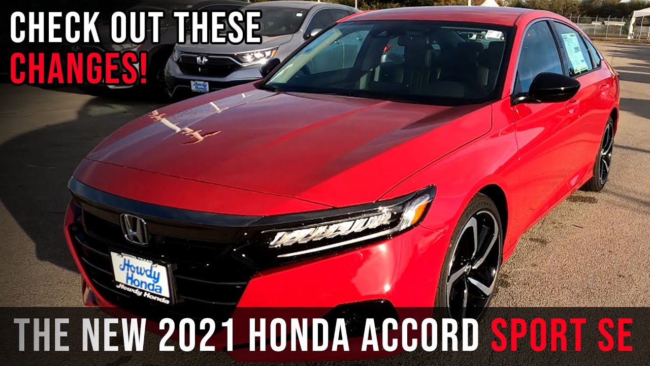 New Honda Trim Level: 2021 Honda Accord Sport SE - YouTube