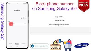 How to block phone number on samsung galaxy s24