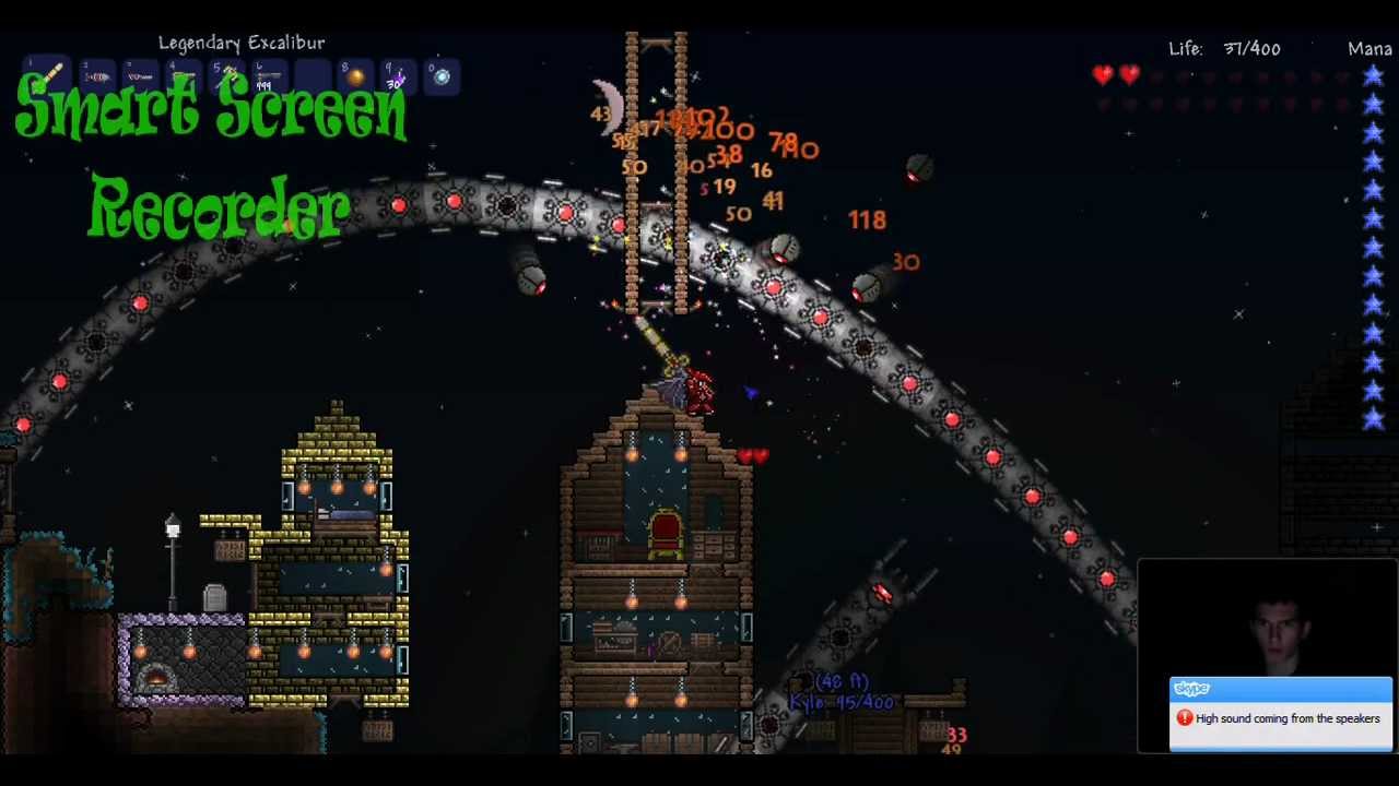 Terraria: Fighting the mechanical worm - YouTube