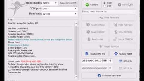 GD910 Unlock and Write Firmware by Octopus box
