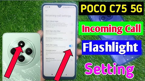 Poco c75 5g me incoming call flashligh setting/flashlight setting kaise on kare poco c75 5g