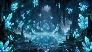 💎 Crystal Cave | Glowing Crystals, Water Echoes & Fantasy Sleep Ambience | 4 Hours