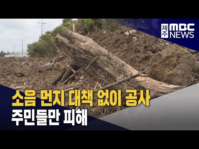 소음·먼지 저감대책도 없이 저류지 공사‥피해 이어져