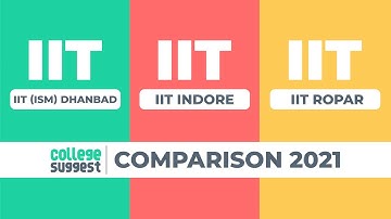 IIT (ISM) Dhanbad vs IIT Indore vs IIT Ropar 2021