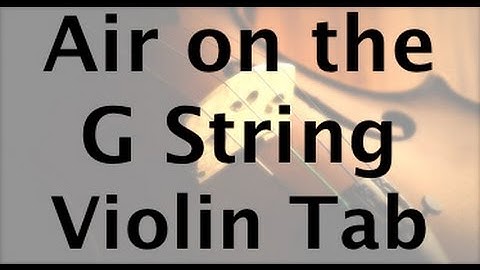 Learn Air on the G String on Violin - How to Play Tutorial