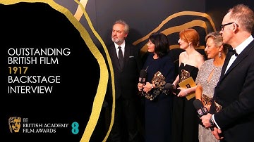 Sam Mendes & the Crew of 1917 Discuss Winning Outstanding British Film | EE BAFTA Film Awards 2020