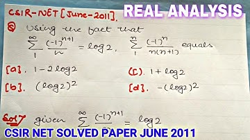 Csir net solved paper June 2011 | real analysis | sec - B
