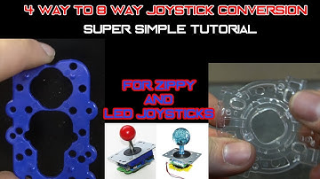 How to change joystick from 8 way to 4 way - zipply and led joysticks