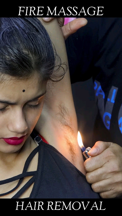 Fire Hair Removal #shorts #shortvideo #hairremoval #armpitwaxing #barbergirl #armpit